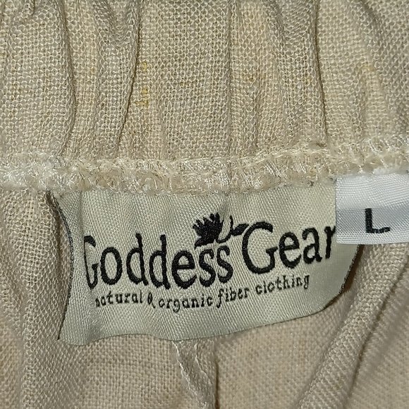 Goddess Gear Cargo Wide Leg Pants Natural Organic Fiber Clothing Large - Picture 2 of 7